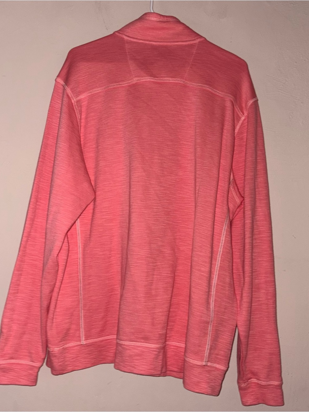 Tommy Bahama men’s pink 1/4 zip pullover top XL - Picture 3 of 3